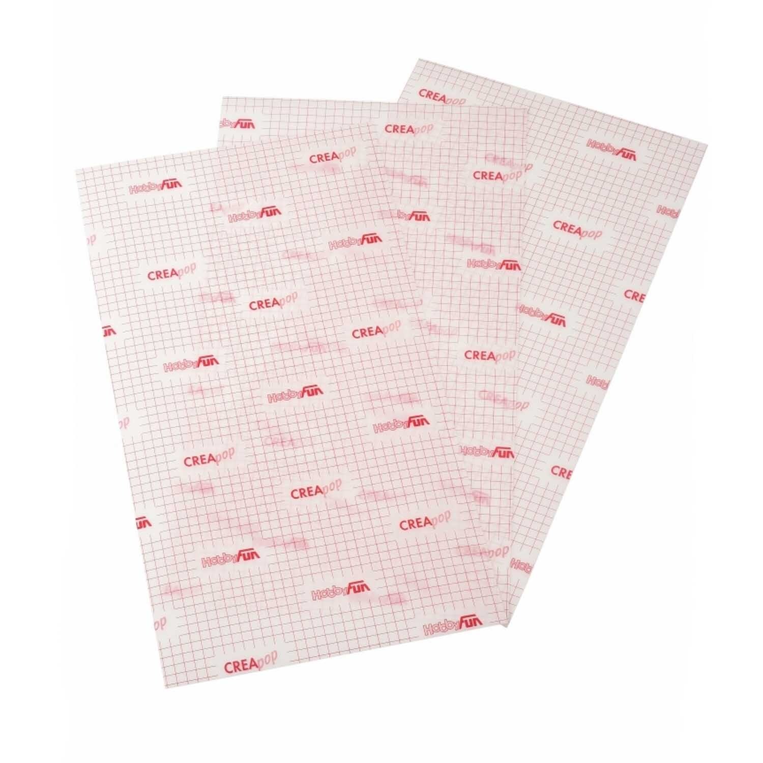 CREApop® Folie selbstklebend 0,5mm 40x33cm, transparent, von HobbyFun, ideal für kreative Bastelprojekte.