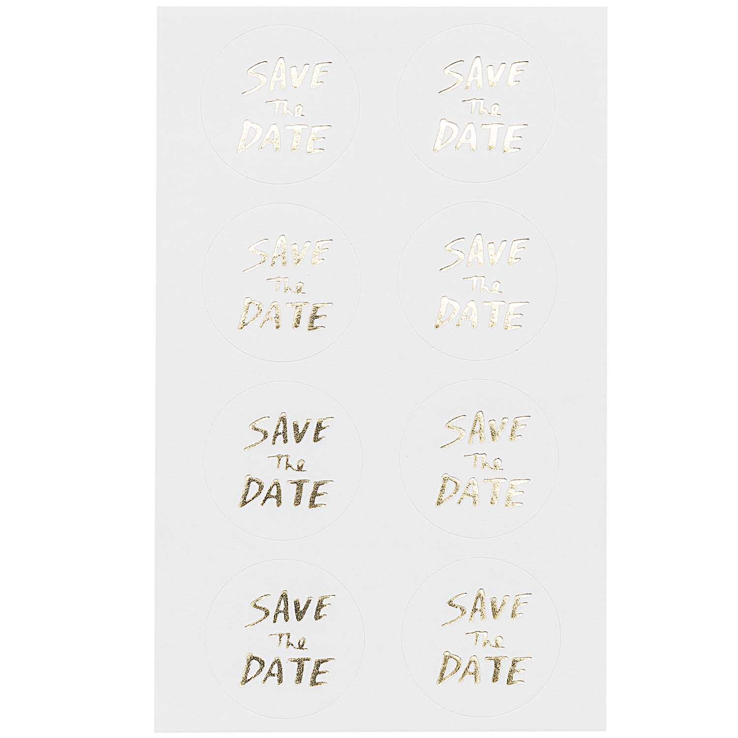 Paper Poetry Sticker Save the Date gold 4 Blatt von Rico Design