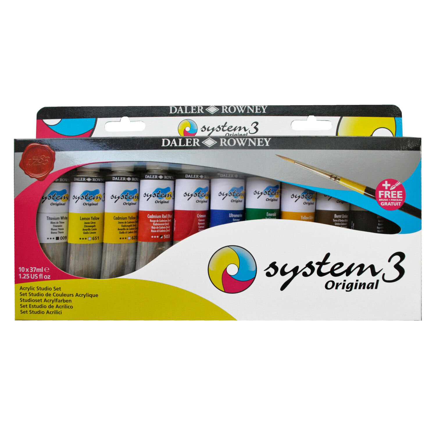 System 3 Acrylic Studioset 10x37ml von Fila