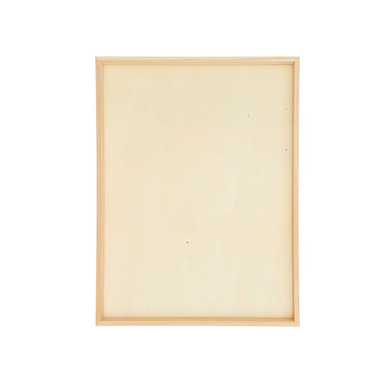 Objektrahmen natur von Rico Design: Ein rechteckiger, heller Holzrahmen, ideal für Kunstwerke.