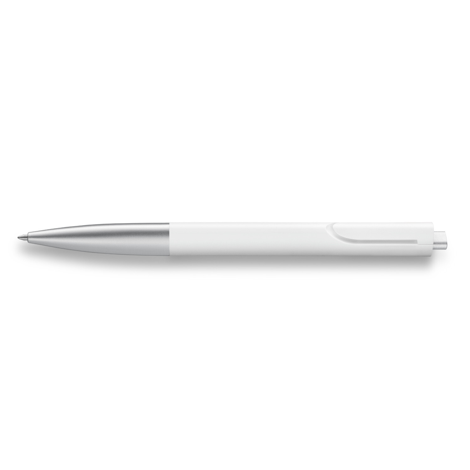 Kugelschreiber noto, elegant in Weiß und Silber, von Lamy. Ideal für stilvolles Schreiben.