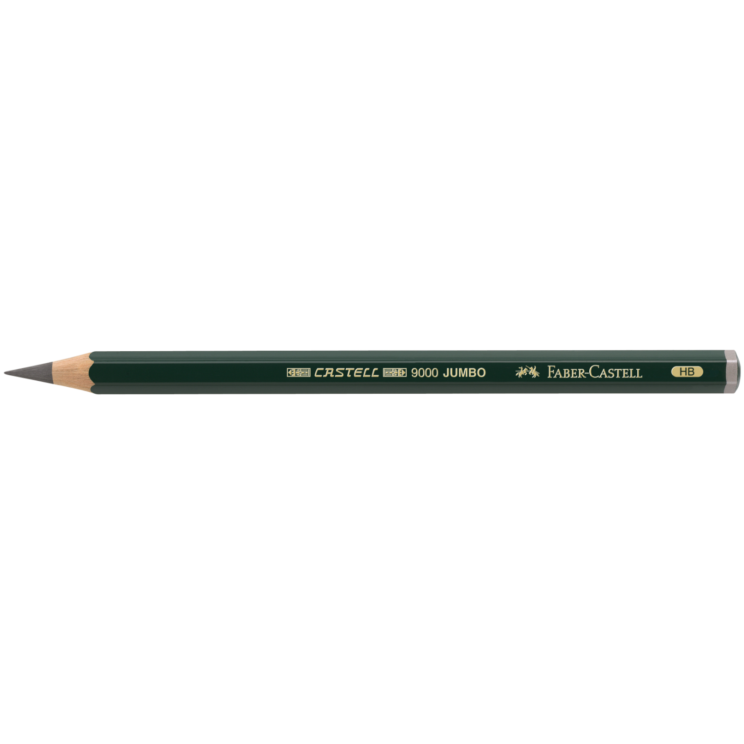 Bleistift Castell 9000 Jumbo von Faber Castell in Dunkelgrün, ideal für präzises Zeichnen.